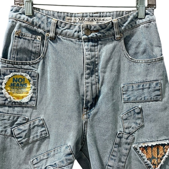 Absolutely Authentic No! Jeans Vintage 80's Distressed Straight Size 28x28 Denim - Picture 5 of 9